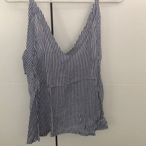 Blue and white striped tank top blouse fro Lulus